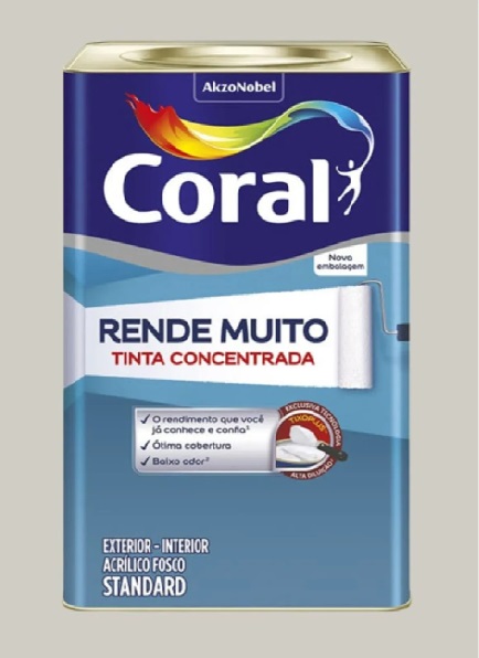 Tinta Standard Acrílica Fosco Rende Muito Crômio 16L Coral